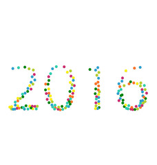 New year 2016 lettering colourful confetti