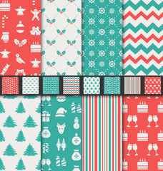 Materiał do szycia Set Seamless Textures for Winter Holidays