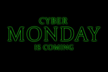 Cyber monday is coming, Internet shopping concept