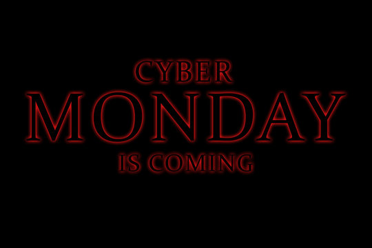 Cyber monday is coming, Internet shopping concept