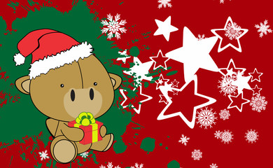 baby camel cartoon xmas background in vector format very easy to edit