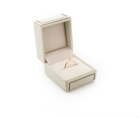 engagement ring in gift box