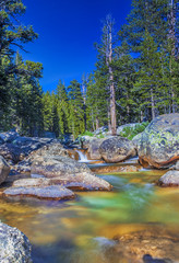 Obraz na płótnie Canvas Amazing Water Streams Shot in Yosemite National Park in California, USA