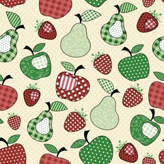 Fruit Patchwork Seamless Pattern