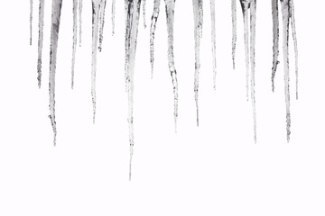 Hängende Eiszapfen