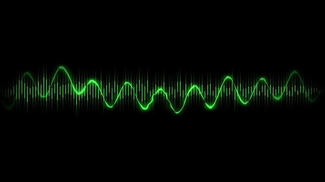 Motion Background with Audio Waves and Spectrum