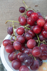 Fresh grape on tray
