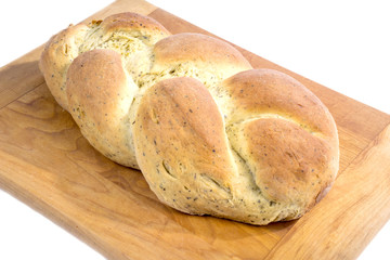 Freshly Homemade Braided Garlic-Herb Bread