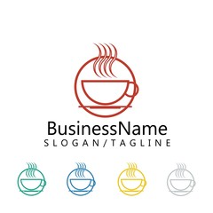 Coffee Cafe logo icon vector
