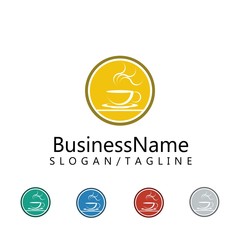 Coffee Cafe logo icon vector
