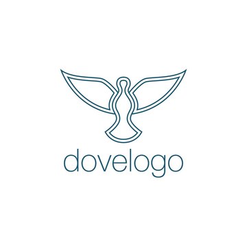 Dove and Peace Logo Vector Template