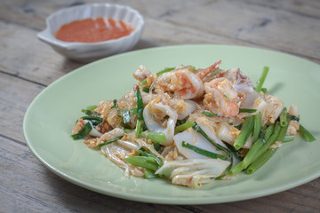 Thai food: Suki in without broth Seafood