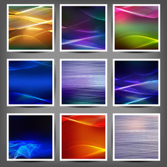 Set of blend abstract color wave