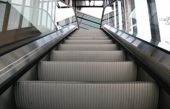 escalator in modern office building