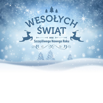 Wesołych Świąt Bożego Narodzenia - Merry Christmas card