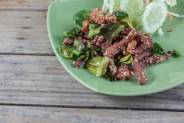 Thai food: Deep fried marinated Pork