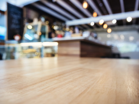 Table top Blur Bar Counter Restaurant Cafe background