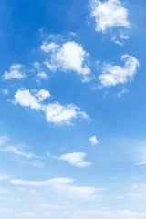 Fotobehang Hemel blue sky background with white clouds