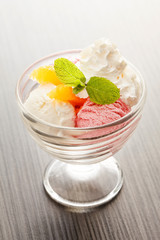 ice cream with orange