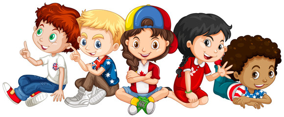 Children from many countries