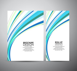 Abstract brochure business design template or roll up. Vector illustration