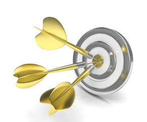 Three arrows darts in center.