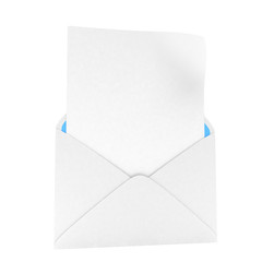 open mail with white blank