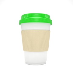 Coffee to go on white