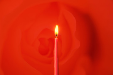 薔薇とロウソク
