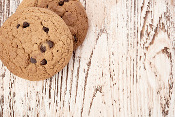 oat cookies on wooden table