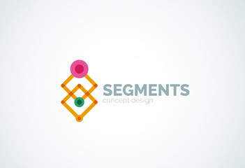 Vector outline minimal abstract geometric logo