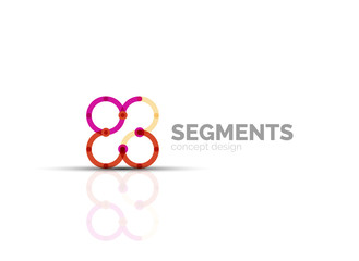 Vector outline minimal abstract geometric logo