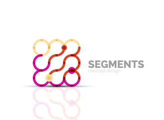 Vector outline minimal abstract geometric logo