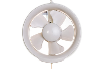 White plastic ventilation isolated on white background