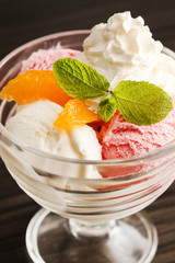 ice cream with orange