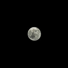Full Moon with Black Background isolated object