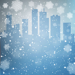 winter city background