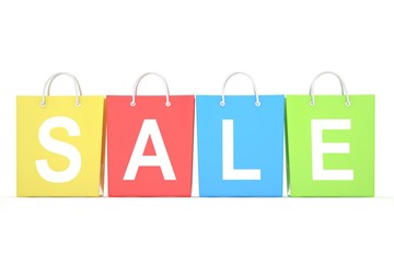 sale written on shopping bag