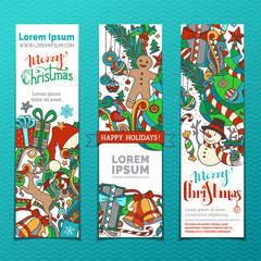 Vector set of Christmas banners.