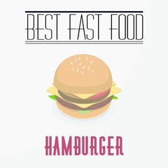 Colorful vector cartoon fast food icon