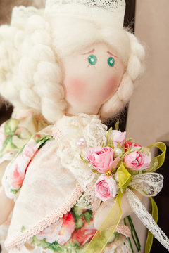handmade doll with natural hair