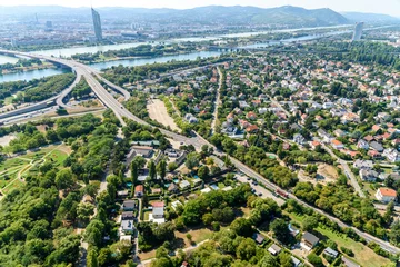 Poster Aerial View Of Vienna City Skyline © radub85