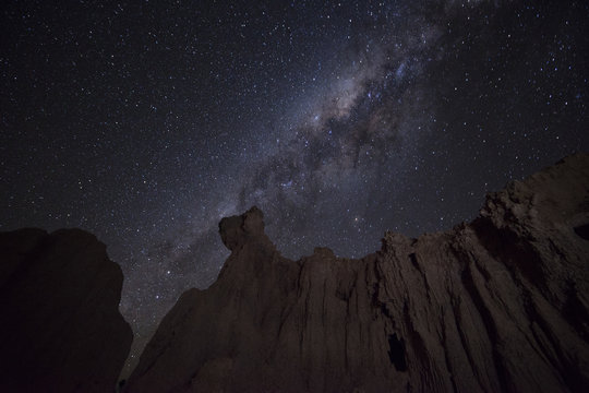 Canyon with milky way