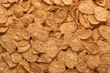 corn flakes with bran closeup
