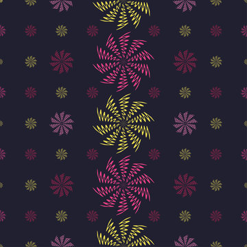 Seamless decorative vector background with abstract geometric shapes