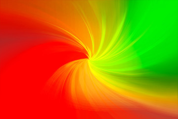 abstract blending spiral line red yellow and green color background