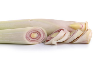 Fresh Lemongrass on white background