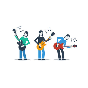 A group of guitarists