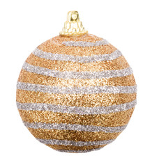 Gold christmas baubles