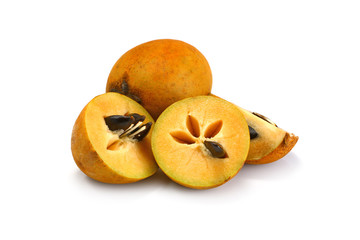Sapodilla plum, Sapota (Manilkara zapota (L.) P. Royen).